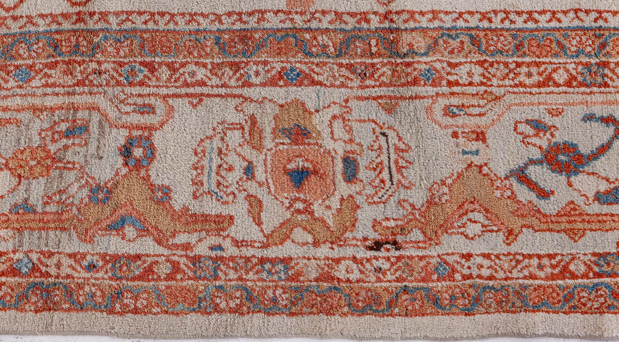 Doris Leslie Blauer antiker persischer Sultanabad-Teppich in Blau (Wolle) im Angebot
