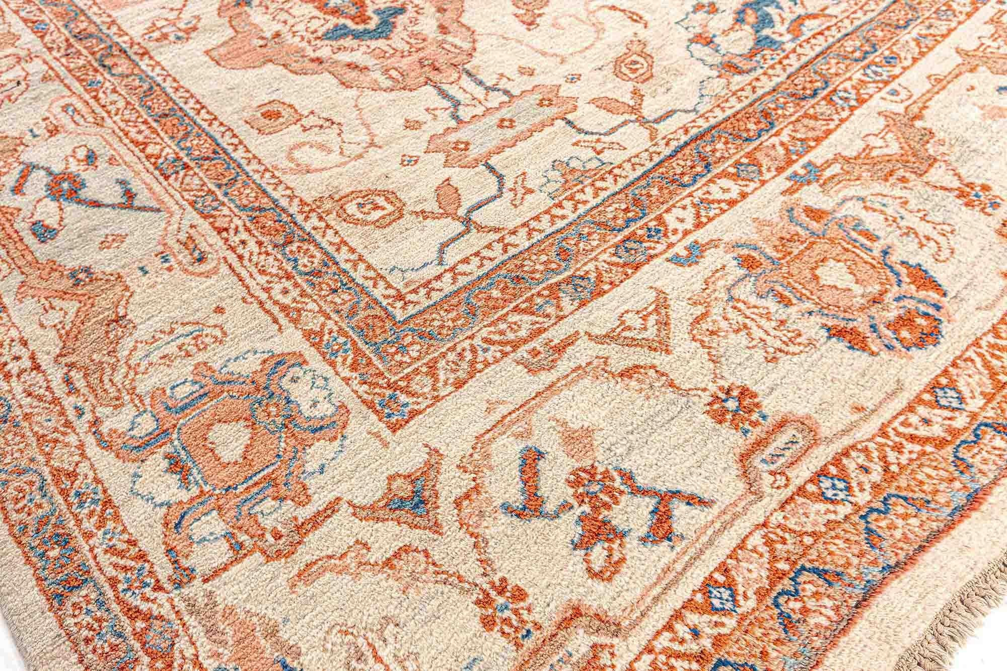 Lana Doris Leslie Blau Tappeto persiano antico Sultanabad Rugs in vendita