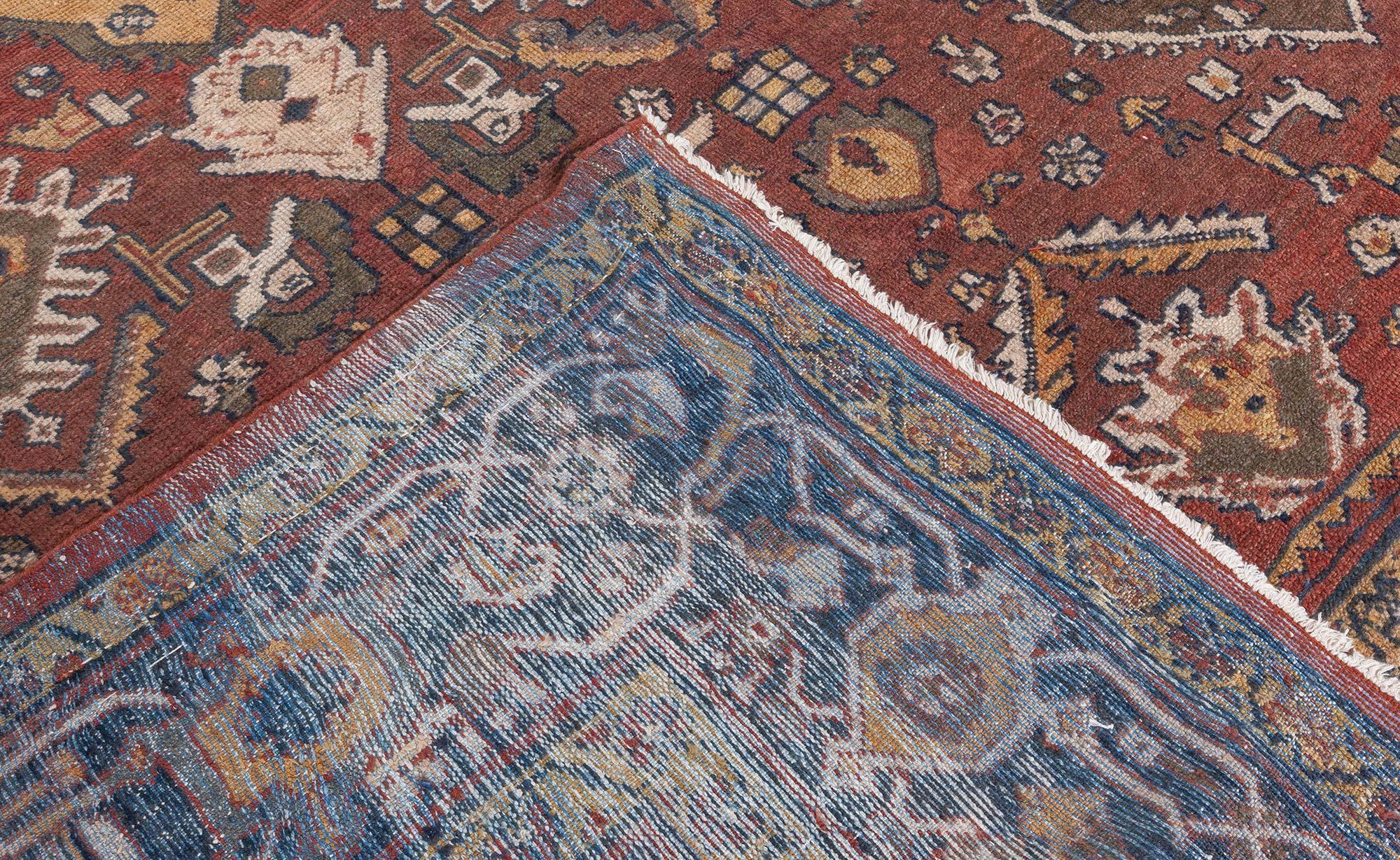 Doris Leslie Blauer antiker persischer Sultanabad-Teppich in Blau (Wolle) im Angebot