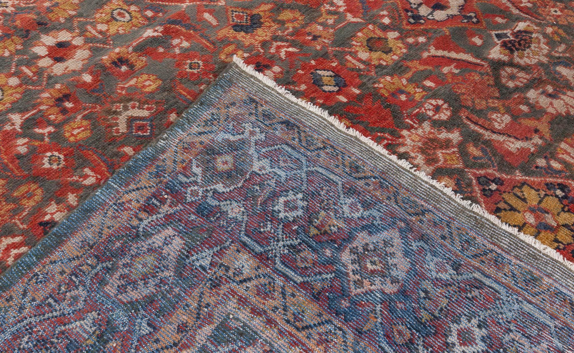 Doris Leslie Blauer antiker persischer Sultanabad-Teppich in Blau im Angebot 1