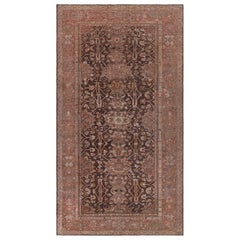 Doris Leslie Blauer antiker persischer Sultanabad-Teppich in Blau