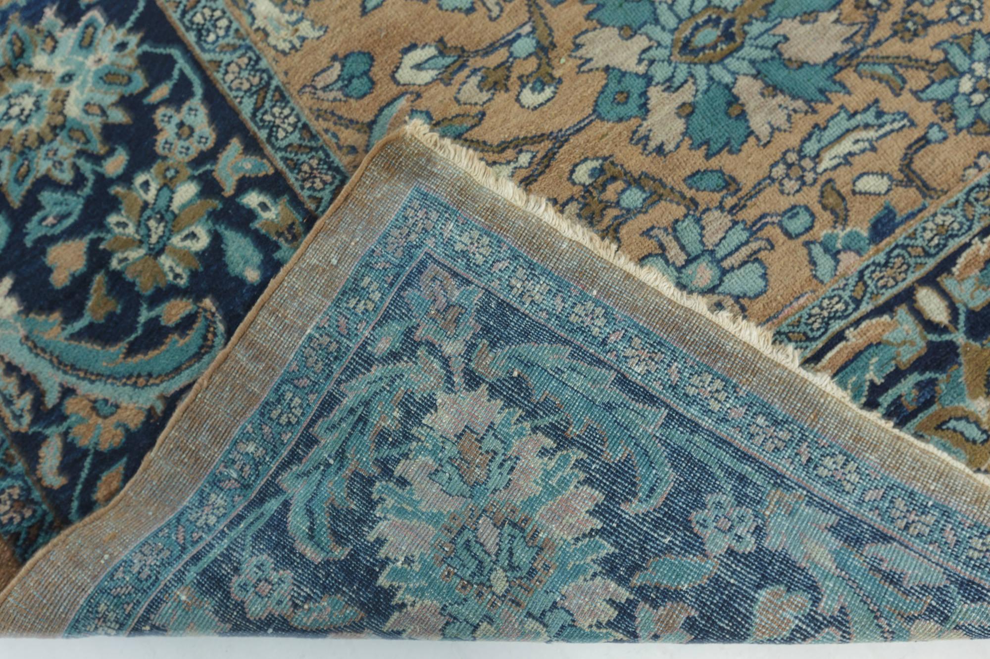 Doris Leslie Blauer antiker persischer Sultanabad-Teppich 'Größe verstellbar' (20. Jahrhundert) im Angebot