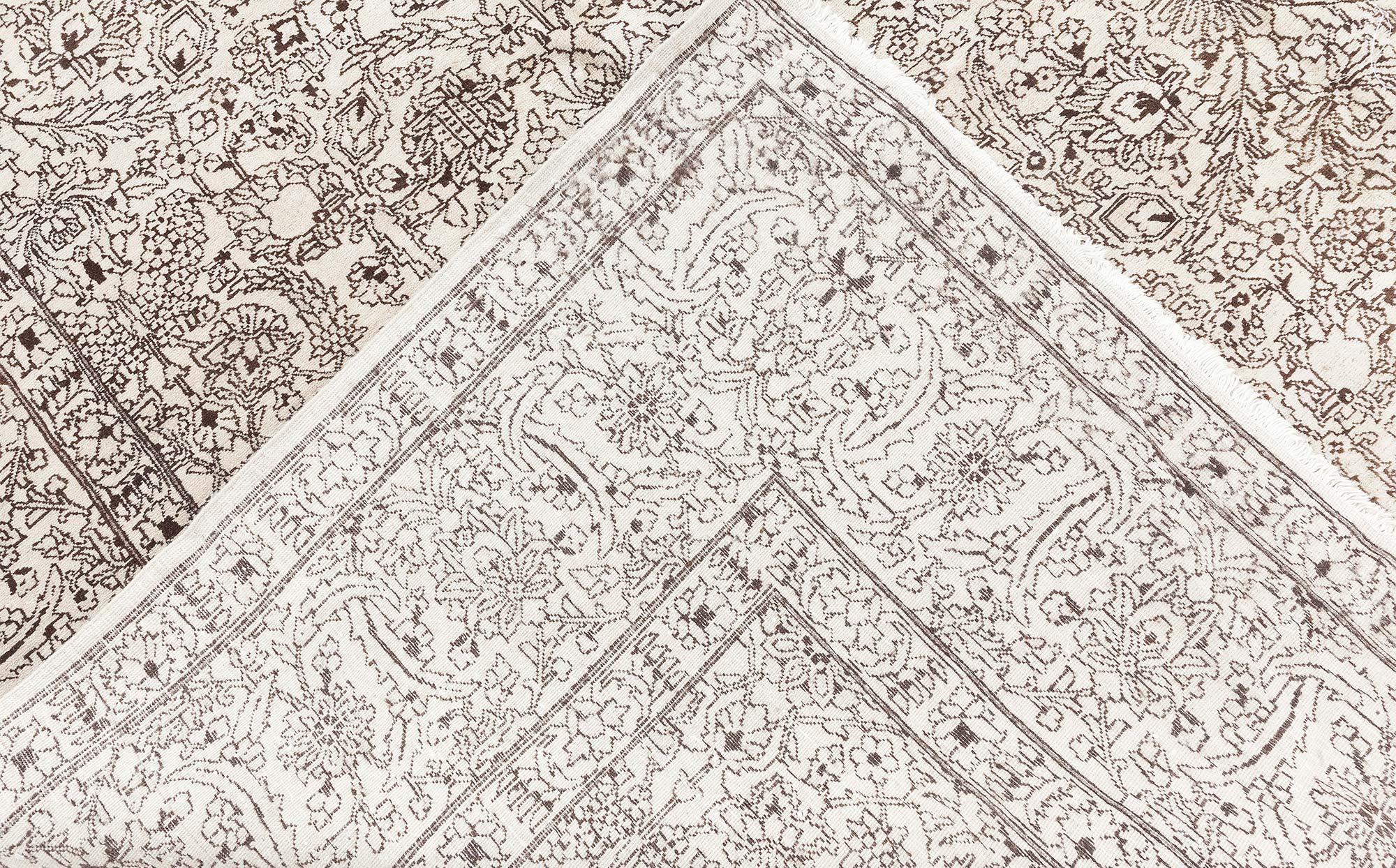 Doris Leslie Blau Antique Persian Tabriz Beige and Brown Rug im Angebot 2