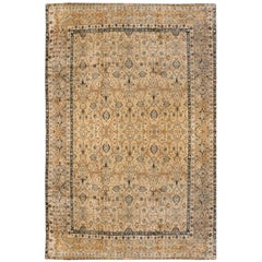 Doris Leslie Blau Tappeto di lana antico persiano Tabriz Beige tessuto a mano
