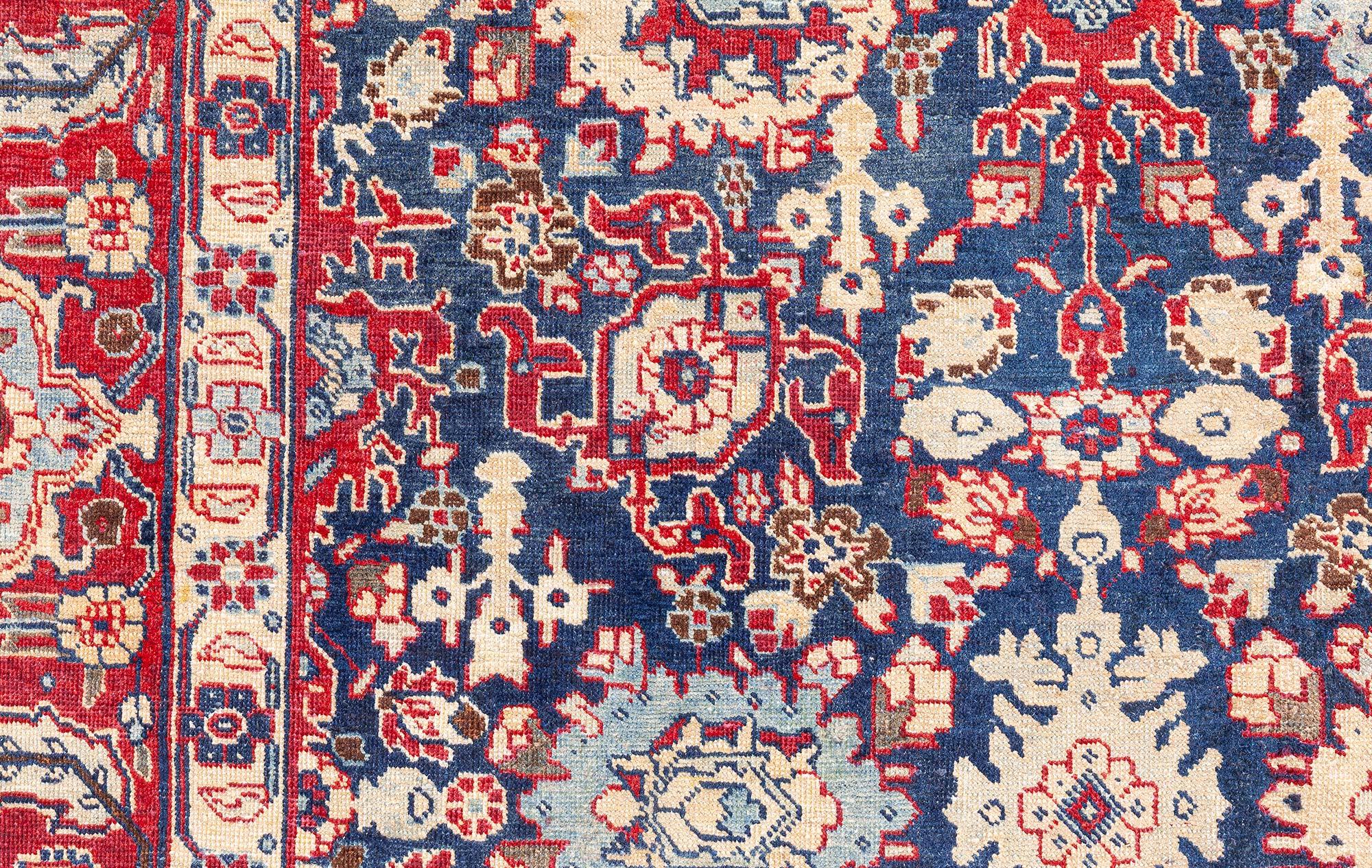 Doris Leslie Blau Tappeto antico persiano Tabriz Botanic in lana fatto a mano in vendita 3