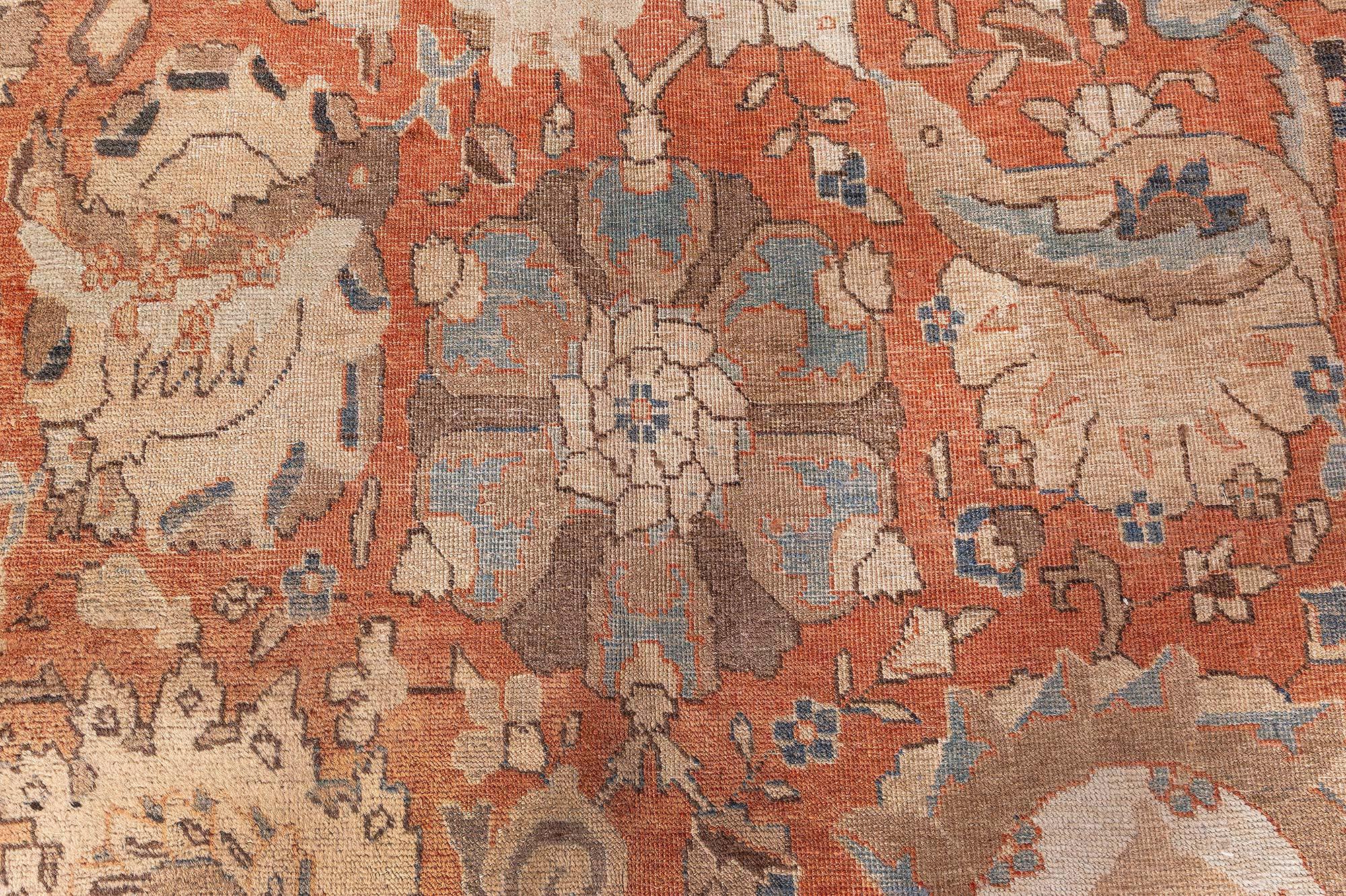 Antique tapis persan en laine Tabriz Botanic fait à la main
Taille : 11'0