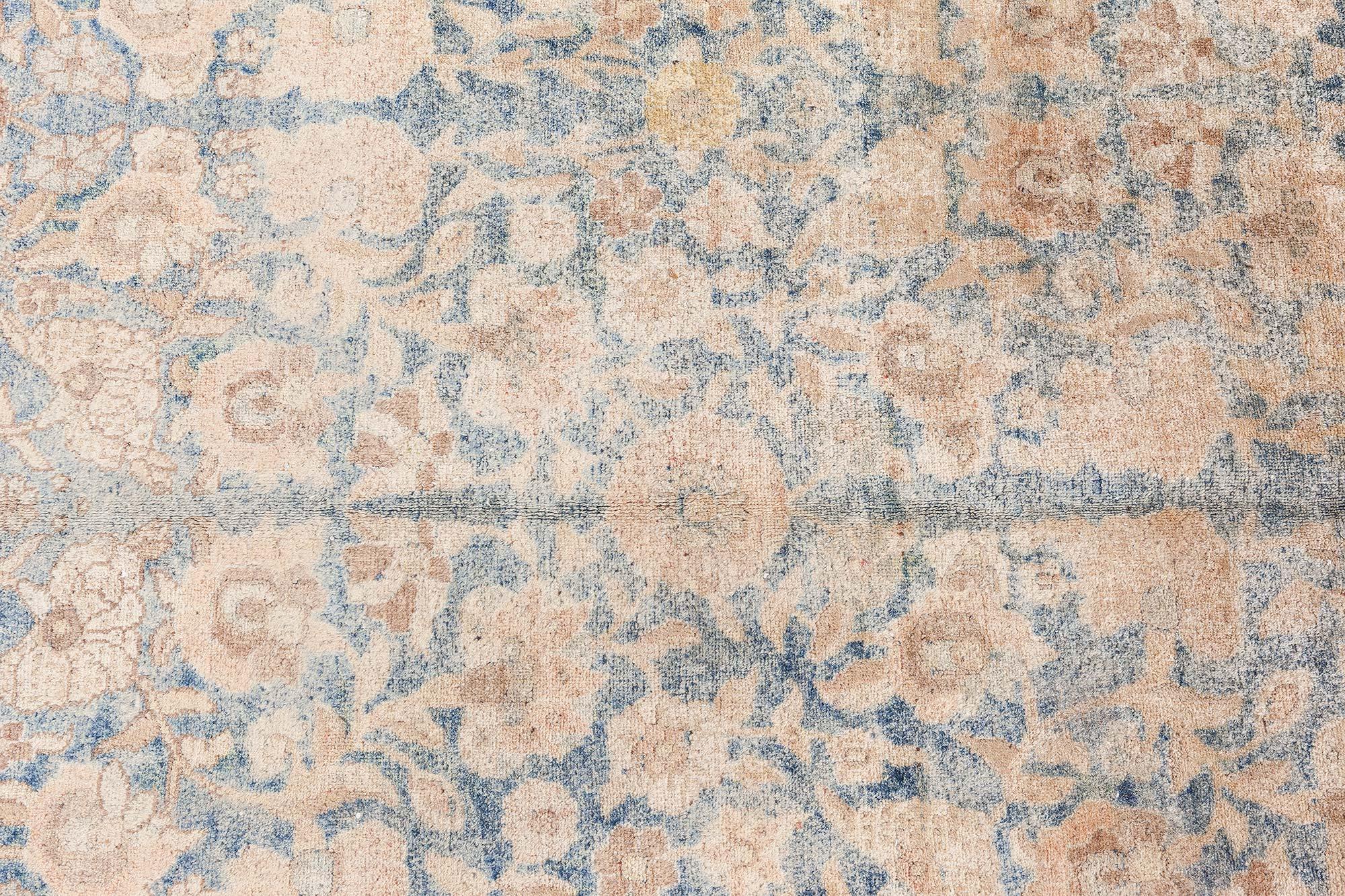 Antique tapis persan en laine Tabriz Botanic fait à la main
Taille : 12'7