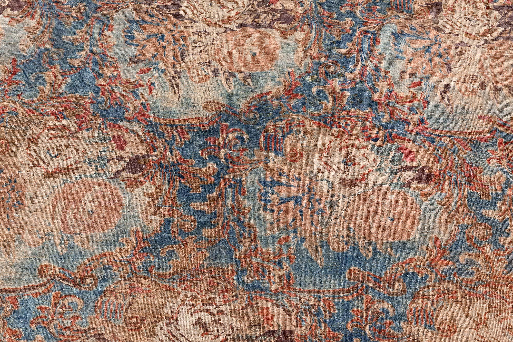 Tapis ancien en laine persane Tabriz fait à la main, unique en son genre
Taille : 12'3
