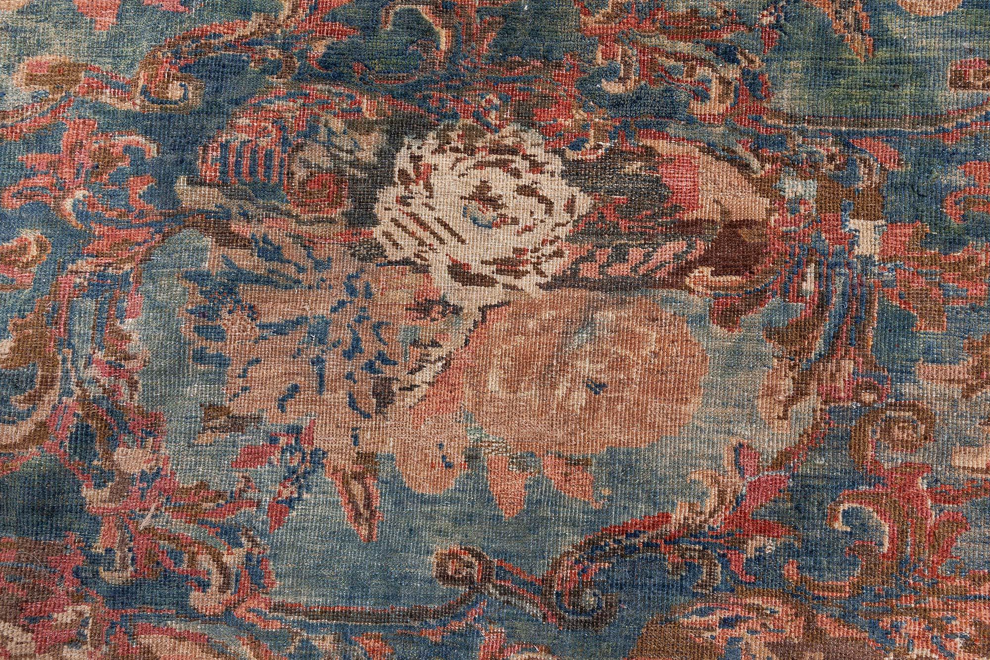 Perse Tapis persan ancien Tabriz Botanic fait à la main Doris Leslie Blau en vente
