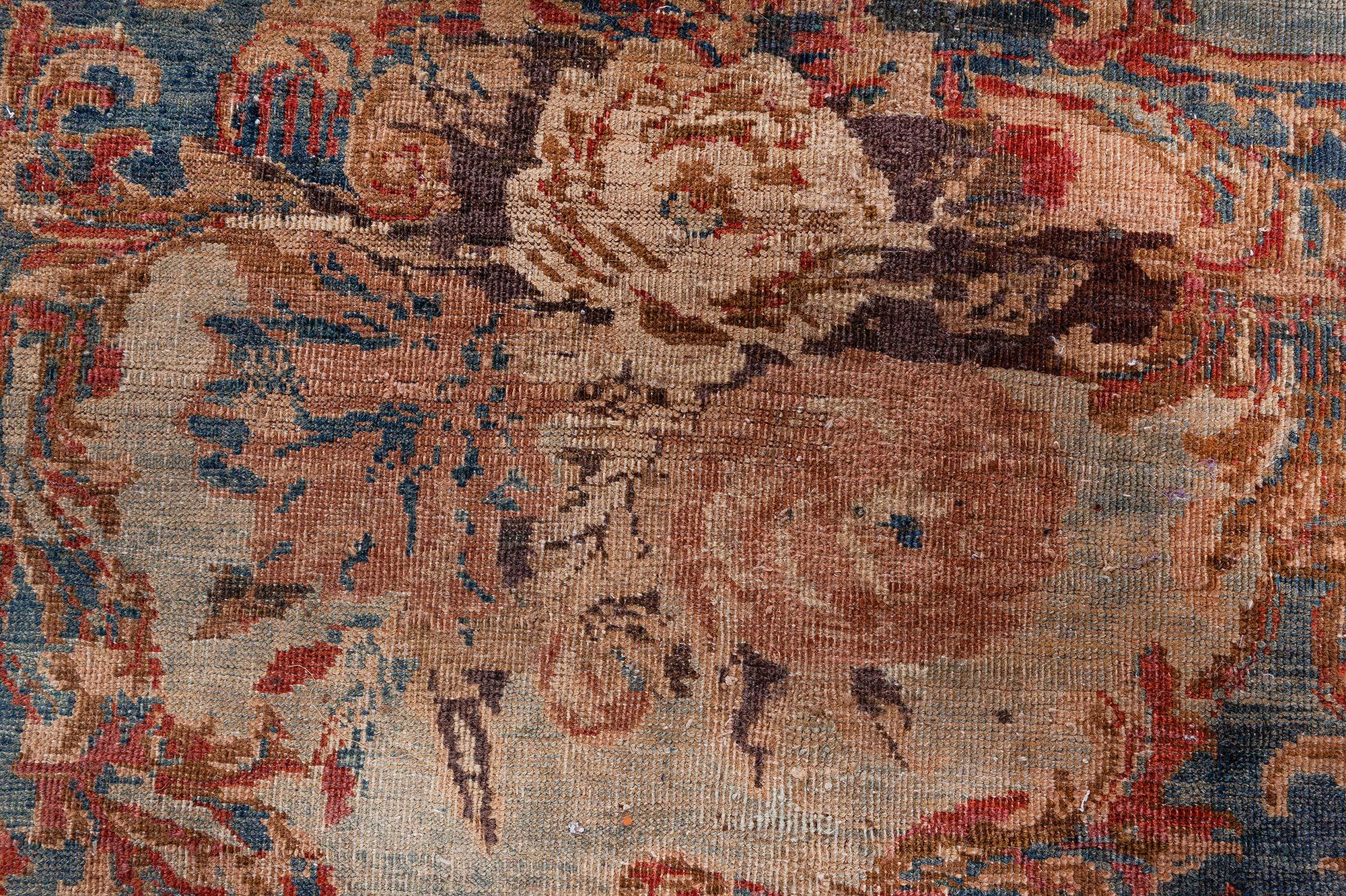 Noué à la main Tapis persan ancien Tabriz Botanic fait à la main Doris Leslie Blau en vente