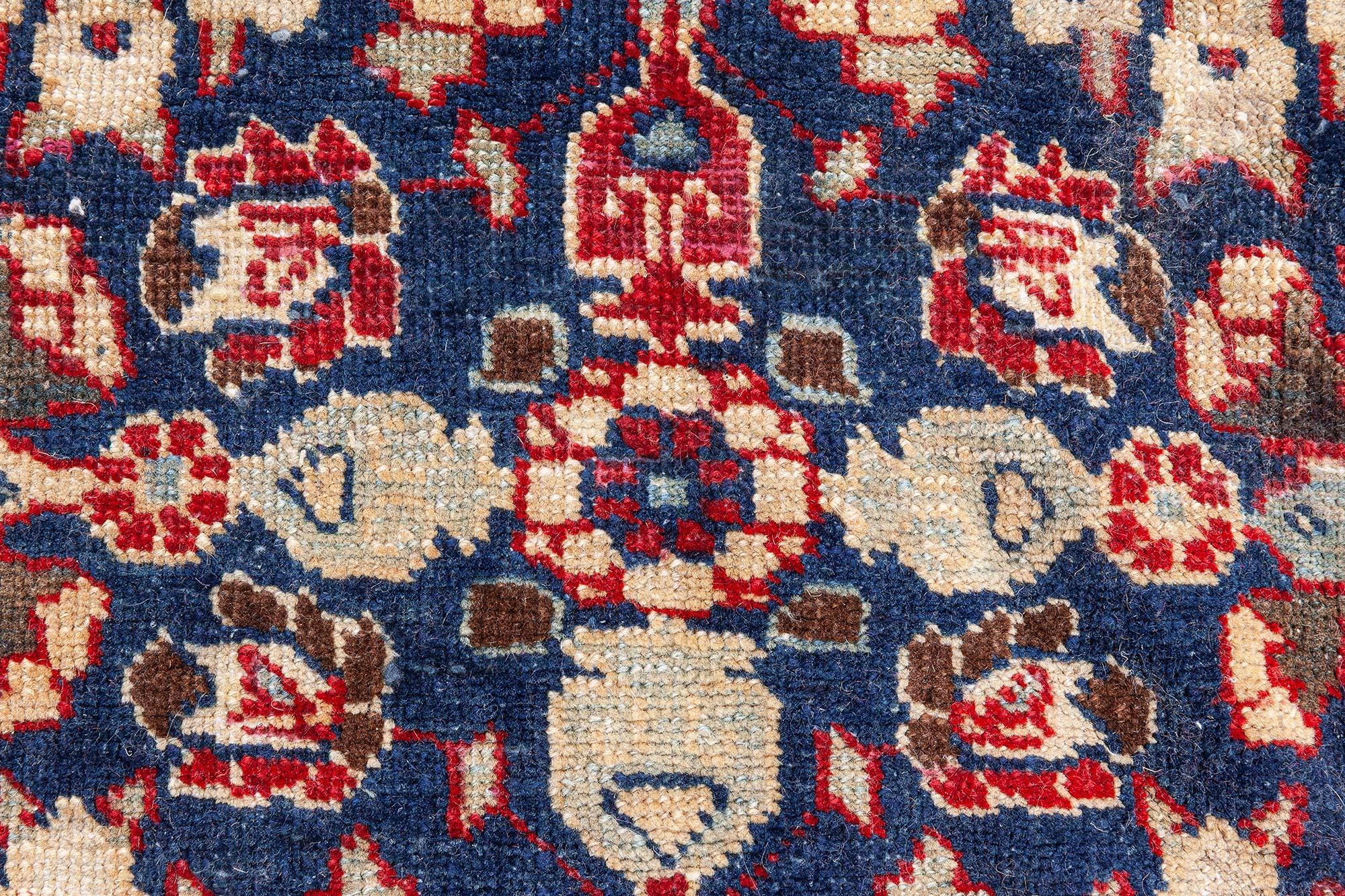 XX secolo Doris Leslie Blau Tappeto antico persiano Tabriz Botanic in lana fatto a mano in vendita