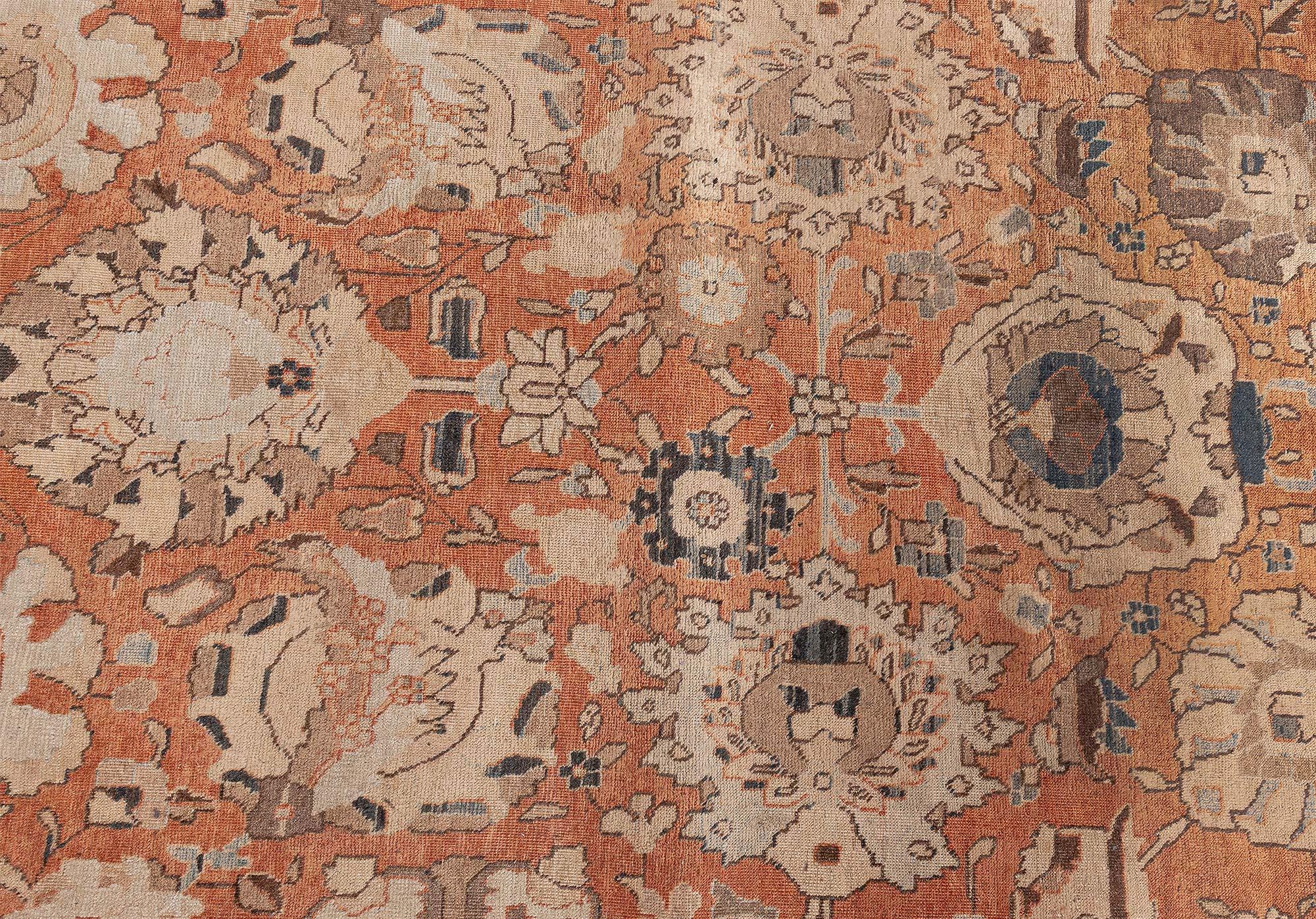 Laine Tapis persan ancien Tabriz Botanic fait à la main Doris Leslie Blau en vente