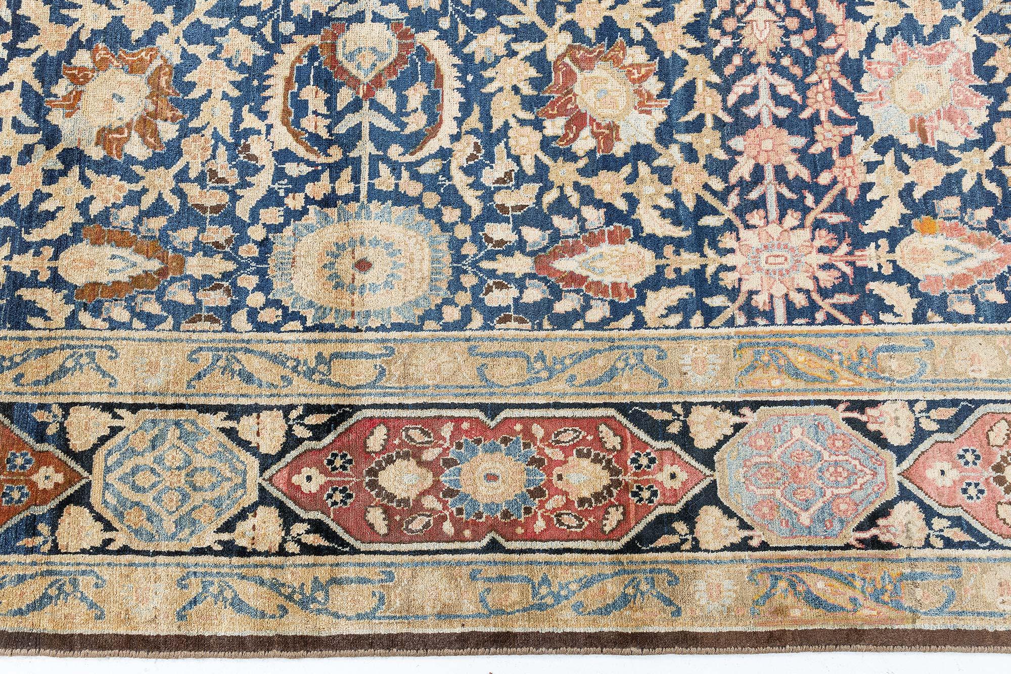 Doris Leslie Blau Tappeto antico persiano Tabriz Botanic in lana fatto a mano in vendita 1
