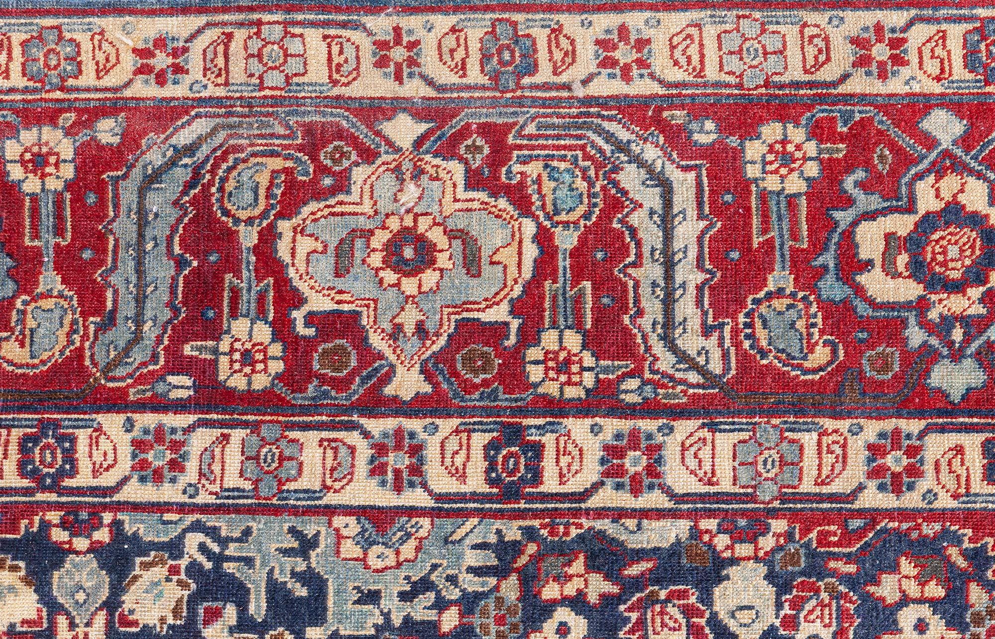 Doris Leslie Blau Tappeto antico persiano Tabriz Botanic in lana fatto a mano in vendita 2