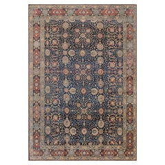 Doris Leslie Blau Antique Persian Tabriz Botanic Handmade Wool Rug