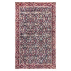 Doris Leslie Blau Alfombra persa antigua de lana hecha a mano Tabriz Botanic