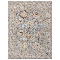 Doris Leslie Blau Antique Persian Tabriz Botanic Handwoven Wool Rug
