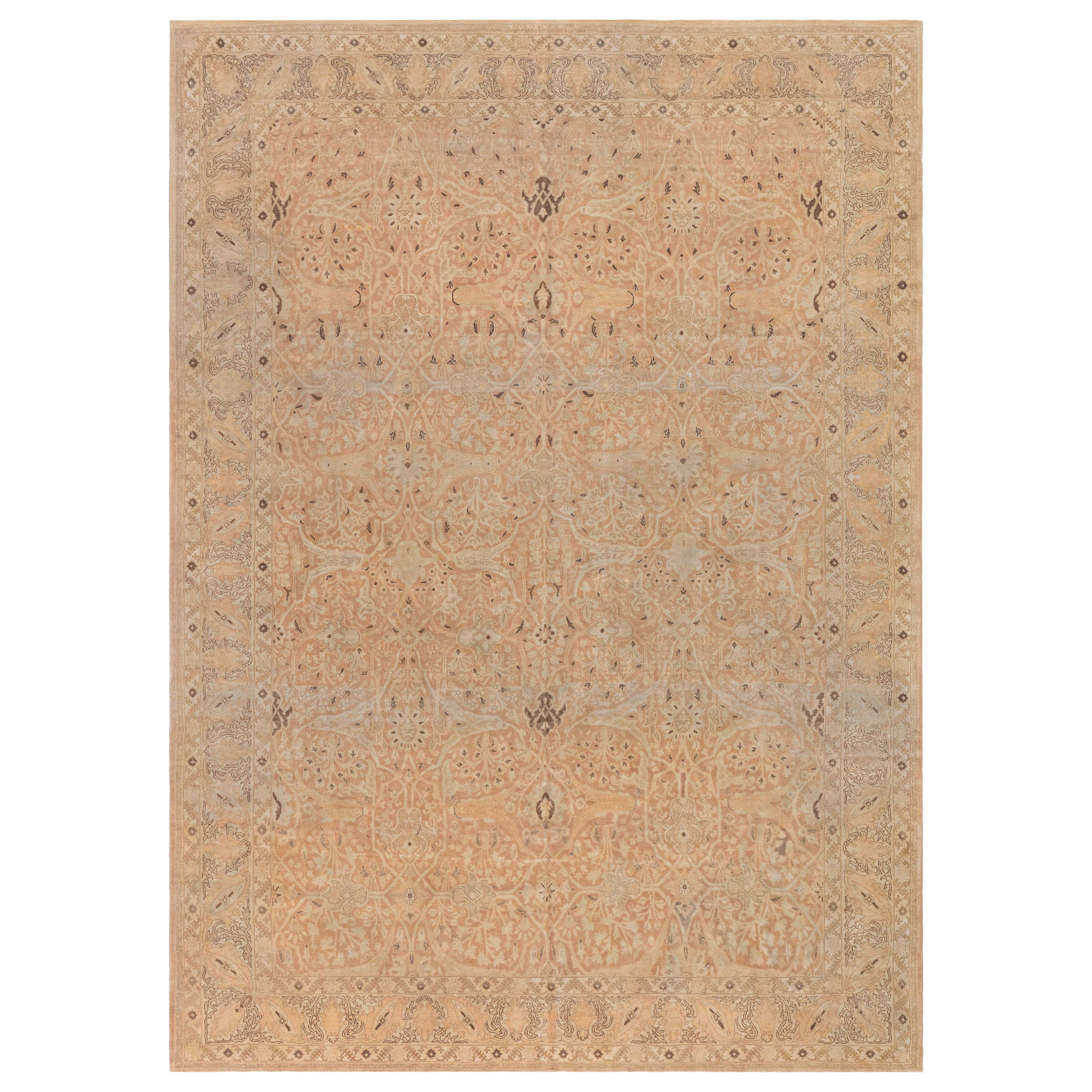 Doris Leslie Blau Antique Persian Tabriz Botanic Handwoven Wool Rug