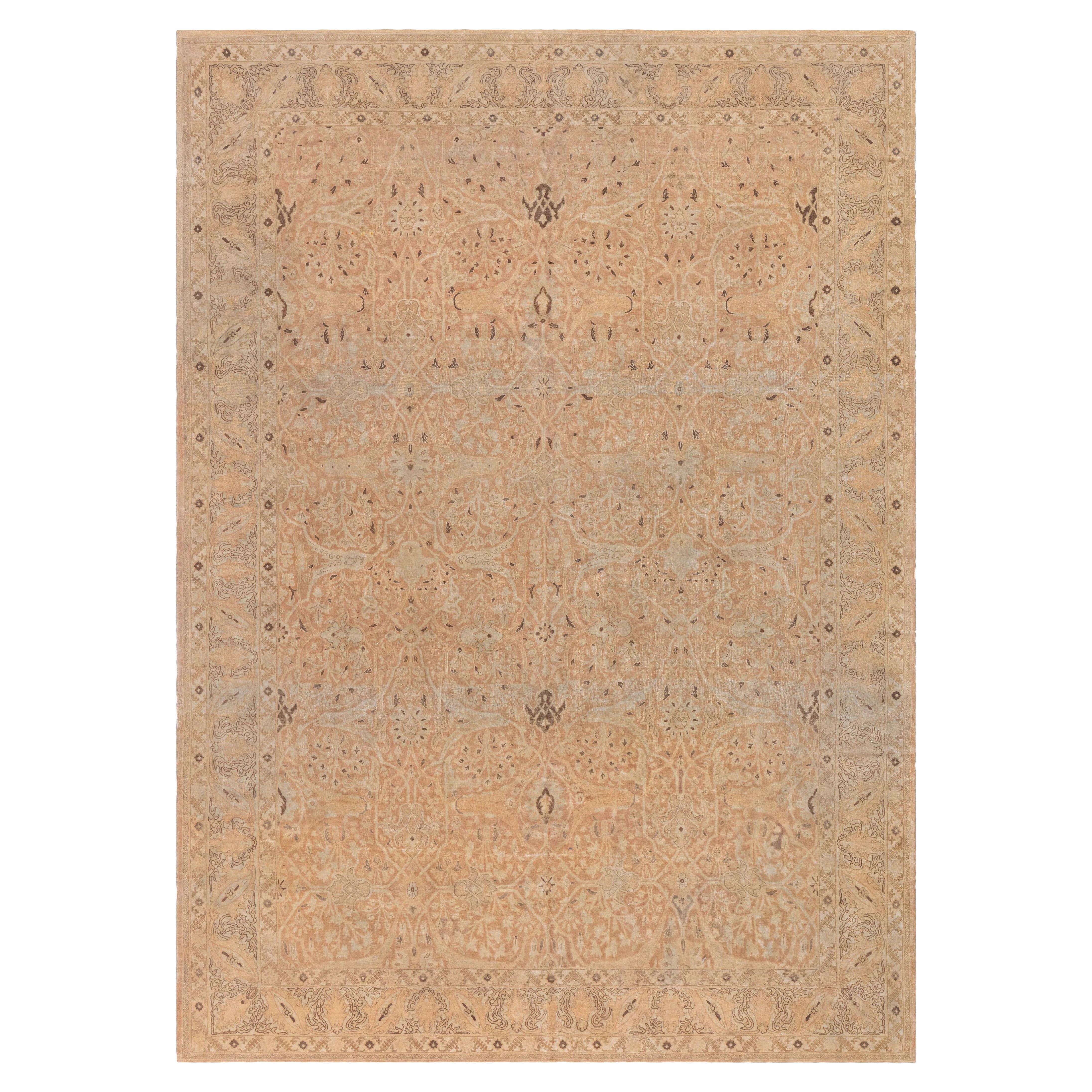 Tapis persan ancien Tabriz Botanic tissé à la main Doris Leslie Blau