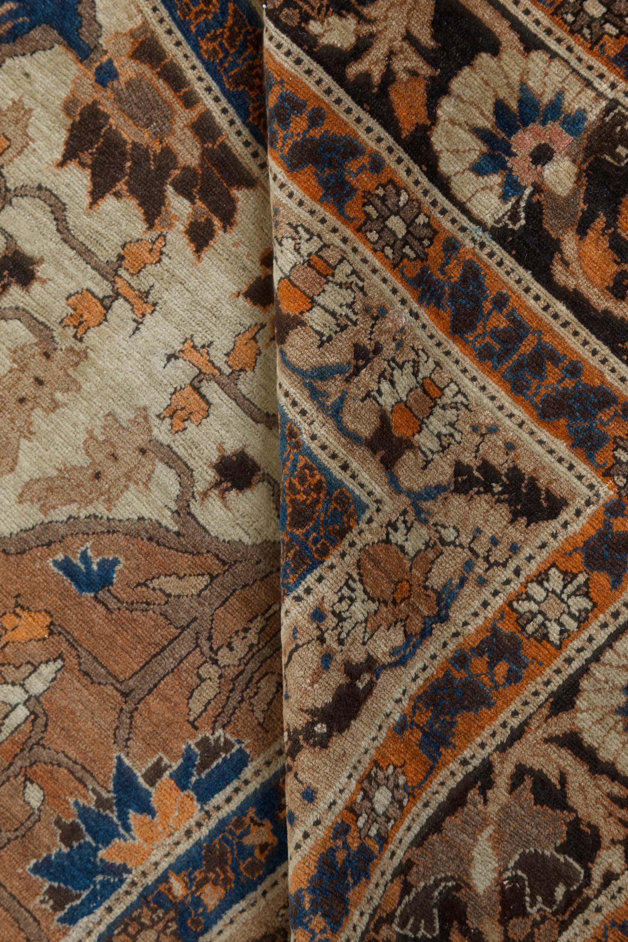 Ancien tapis persan Tabriz en laine fait main (Taille ajustée)
Taille : 8'0