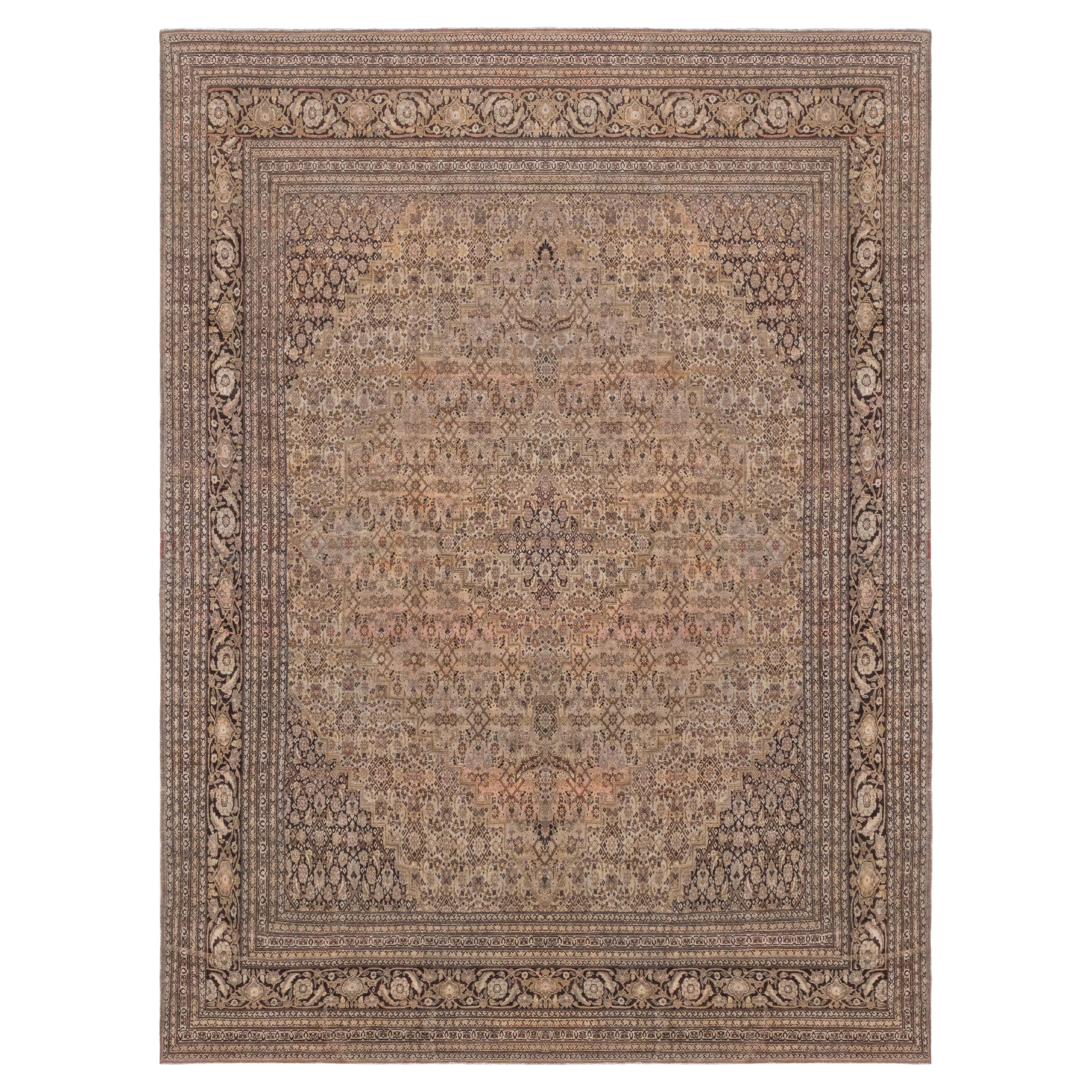 Doris Leslie Blau Tappeto antico persiano Tabriz in lana fatto a mano