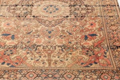 Doris Leslie Blauer antiker persischer Täbris-Teppich aus handgefertigter Wolle