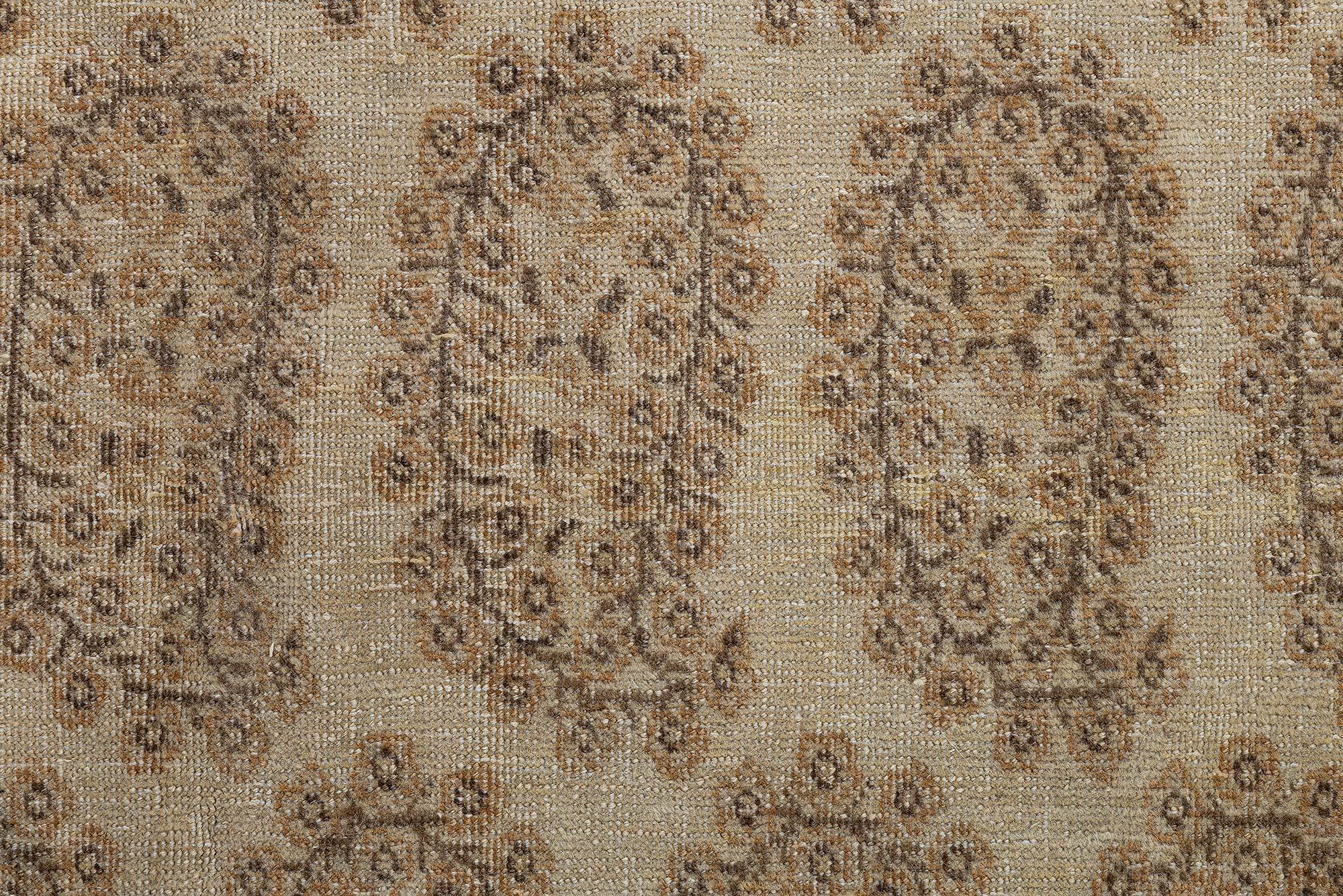 Doris Leslie Blauer antiker persischer Täbris-Teppich aus handgefertigter Wolle (Persisch) im Angebot