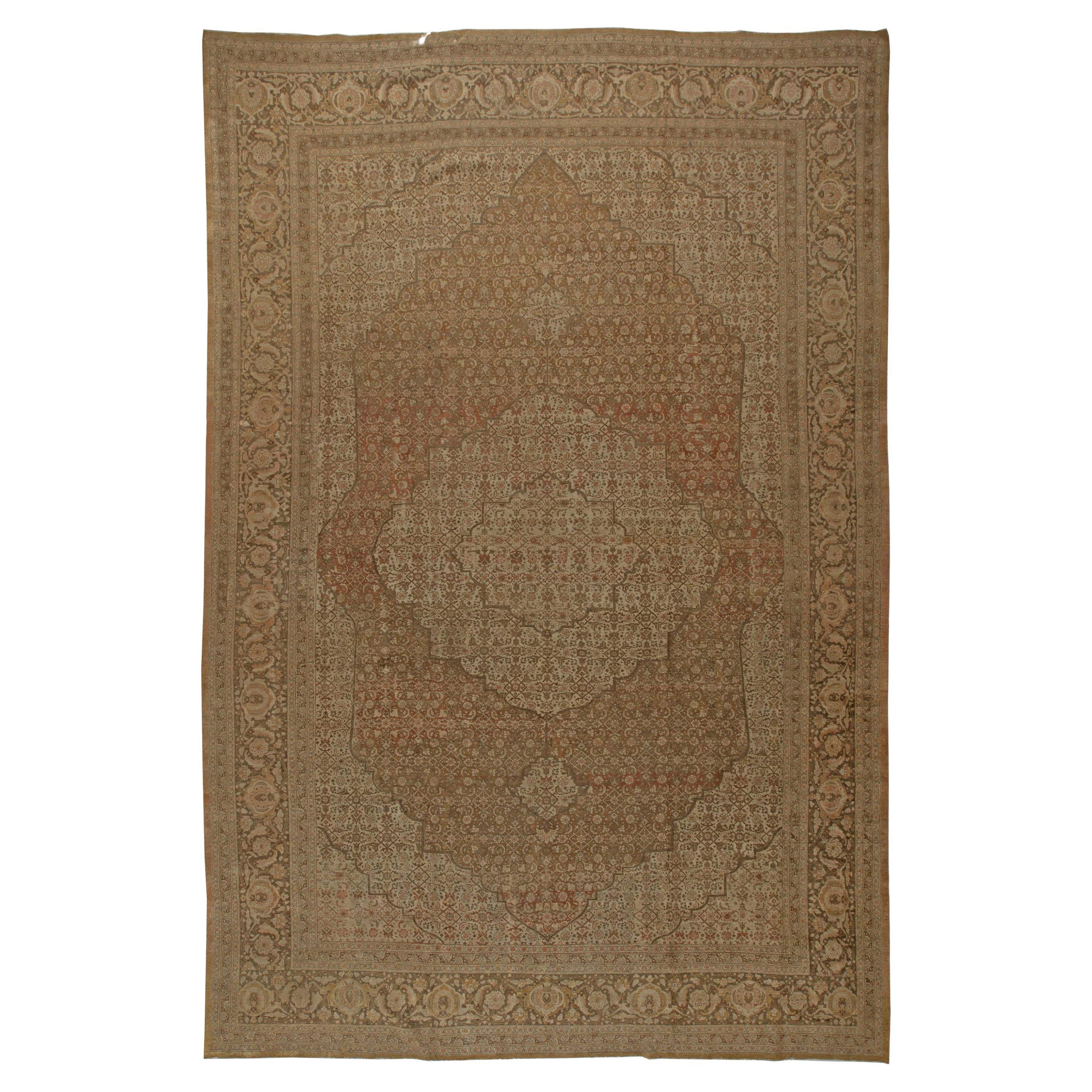 Doris Leslie Blau Tappeto antico persiano Tabriz in lana fatto a mano