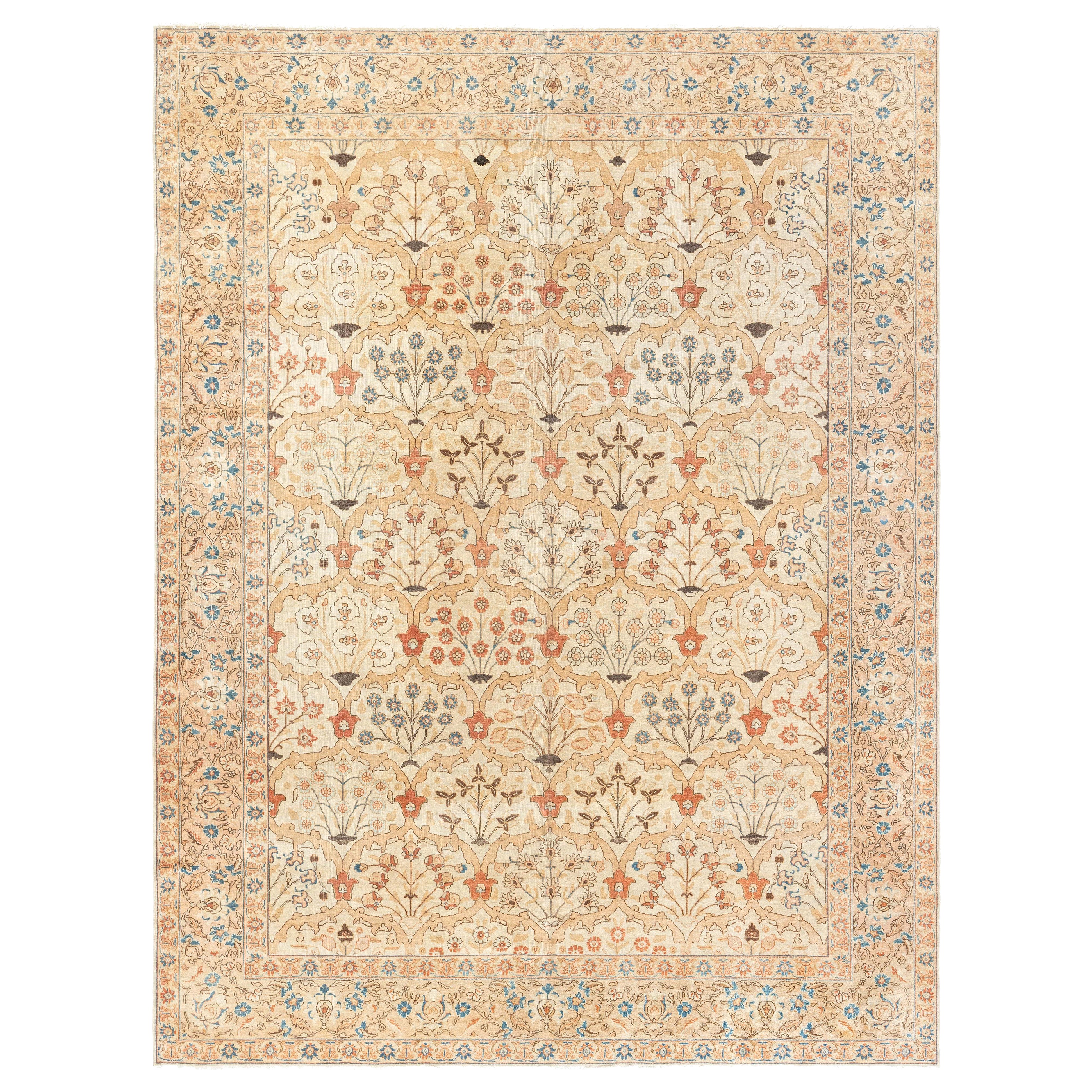 Doris Leslie Blau Antique Persian Tabriz Handmade Wool Rug
