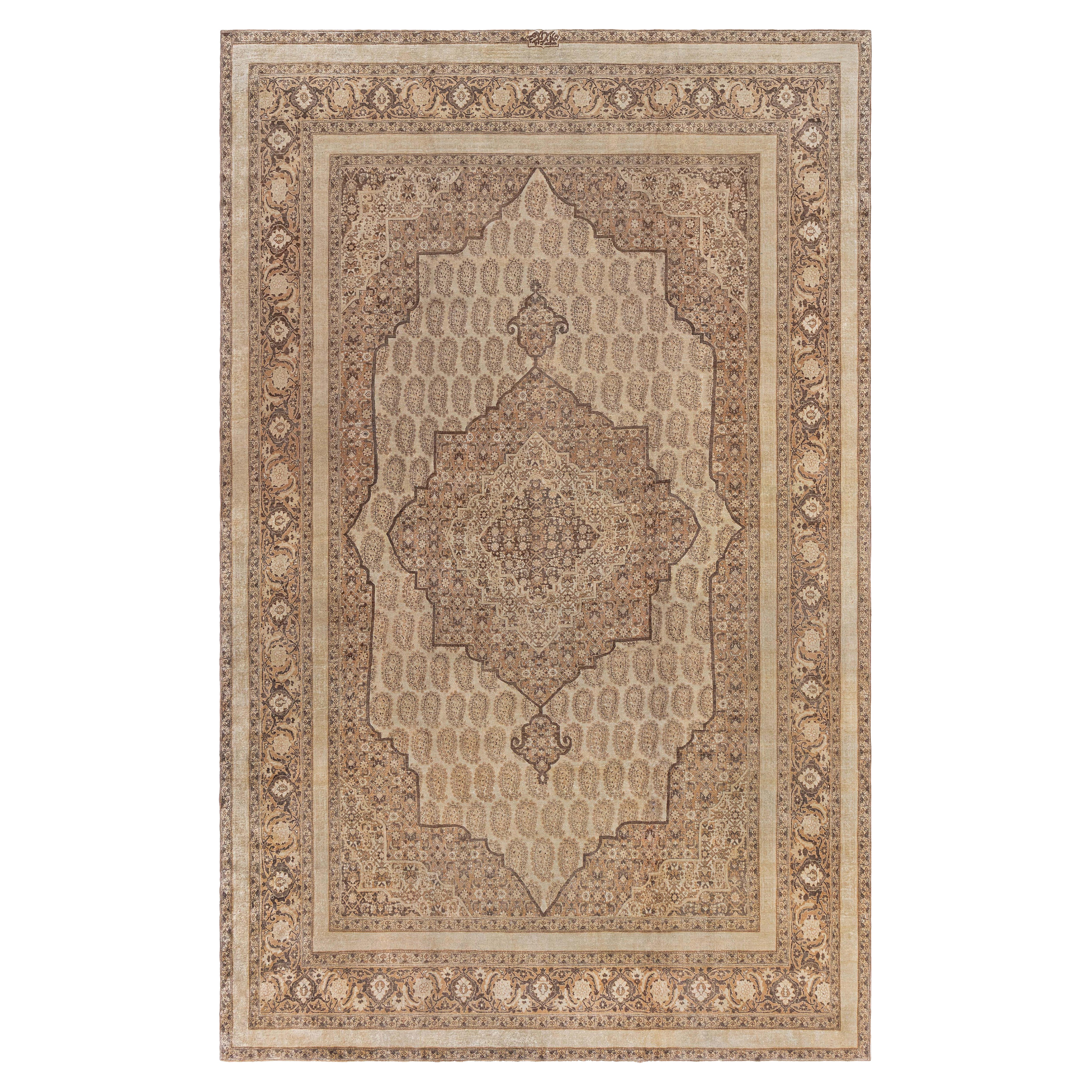 Doris Leslie Blau Tappeto antico persiano Tabriz in lana fatto a mano