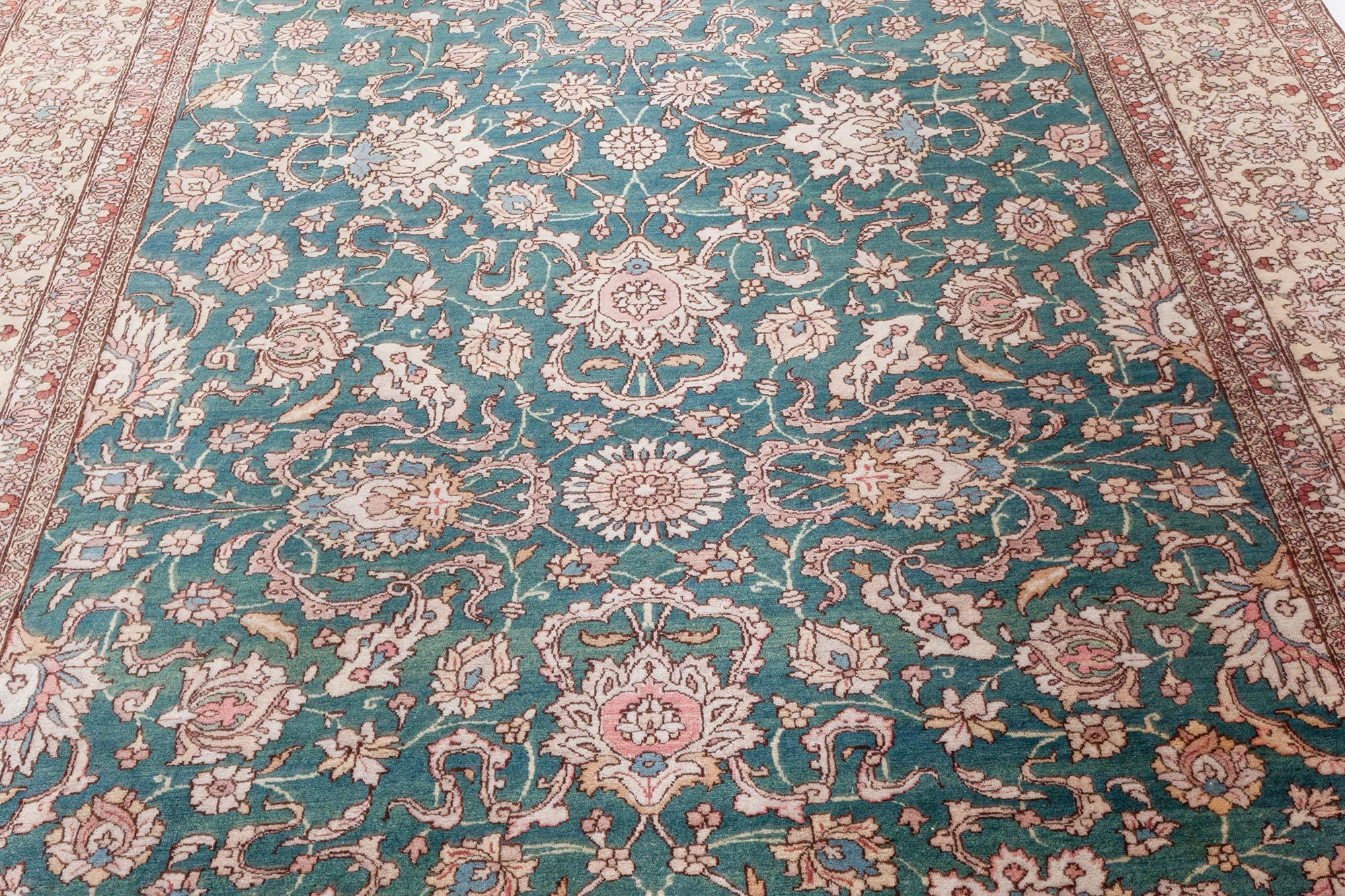 Hand-Knotted Doris Leslie Blau Antique Persian Tabriz Rug For Sale