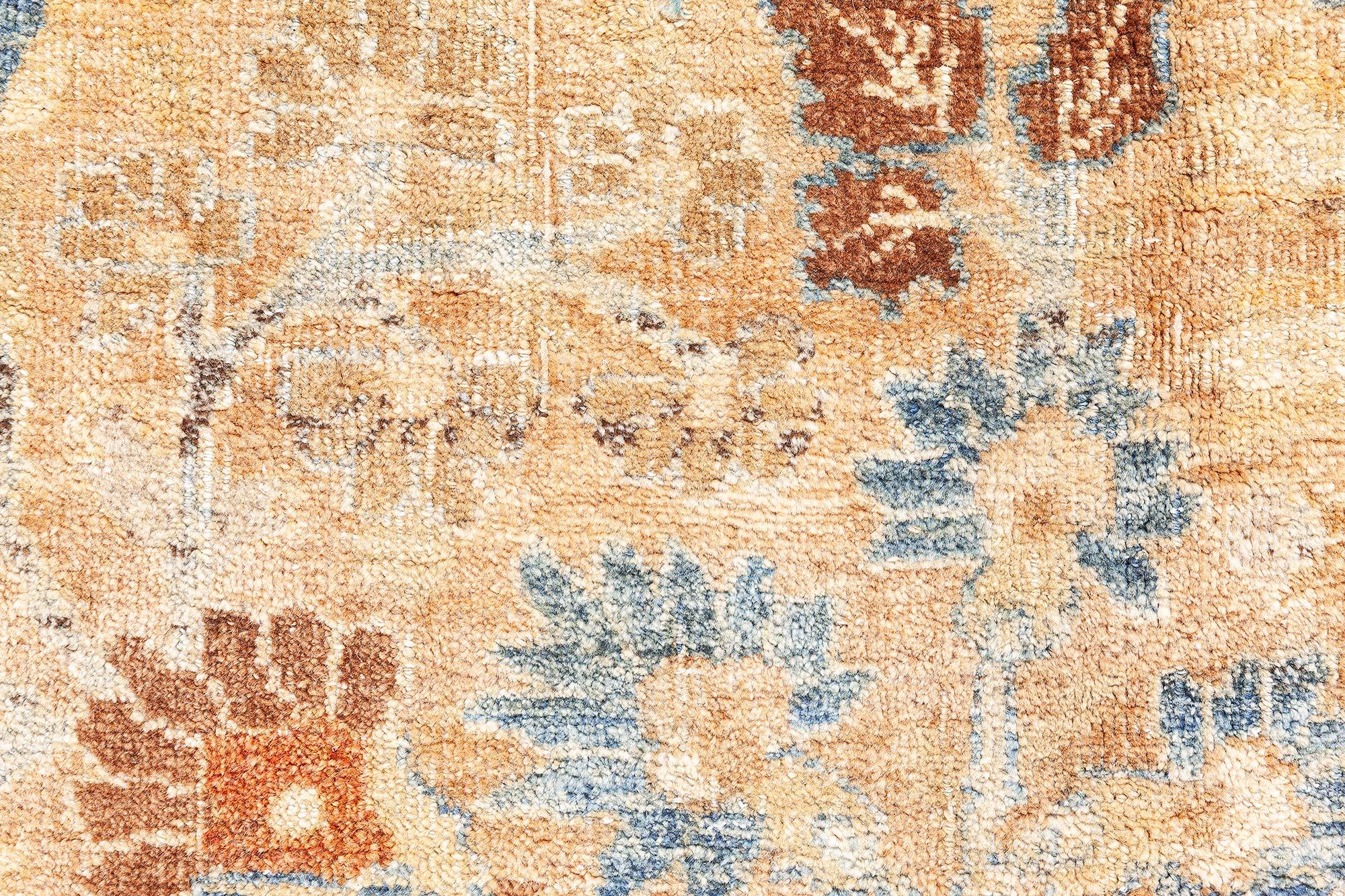 Doris Leslie Blauer antiker persischer Täbris-Teppich in Blau (Persisch) im Angebot