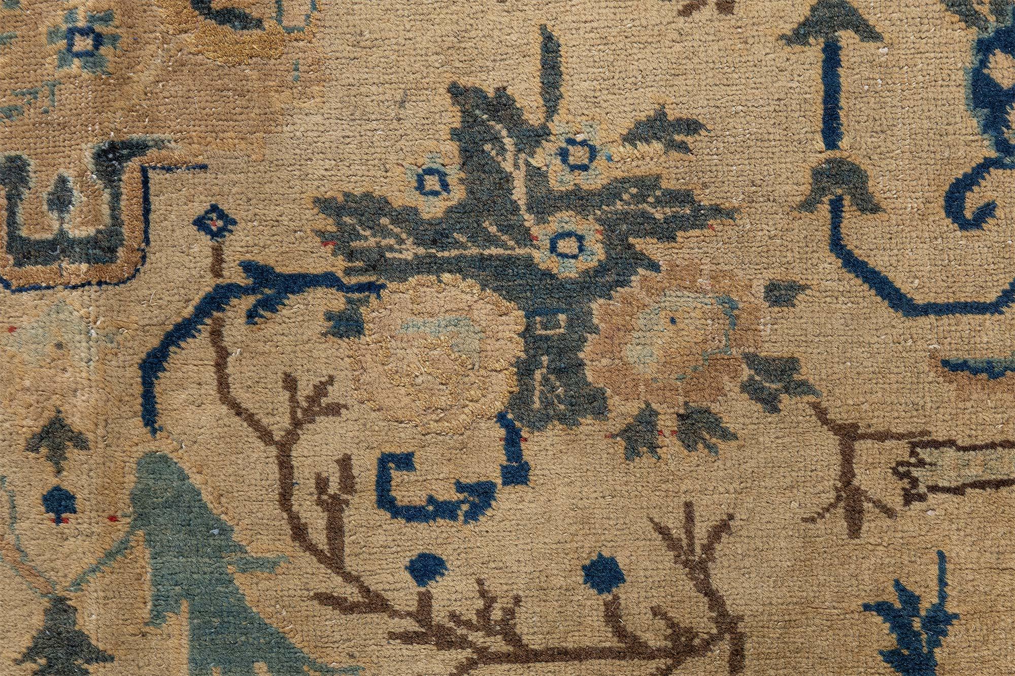 Wool Doris Leslie Blau Antique Persian Tabriz Rug For Sale