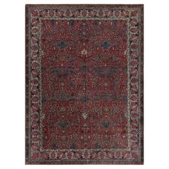 Doris Leslie Blau Antique Persian Tehran Botanic Handmade Wool Rug