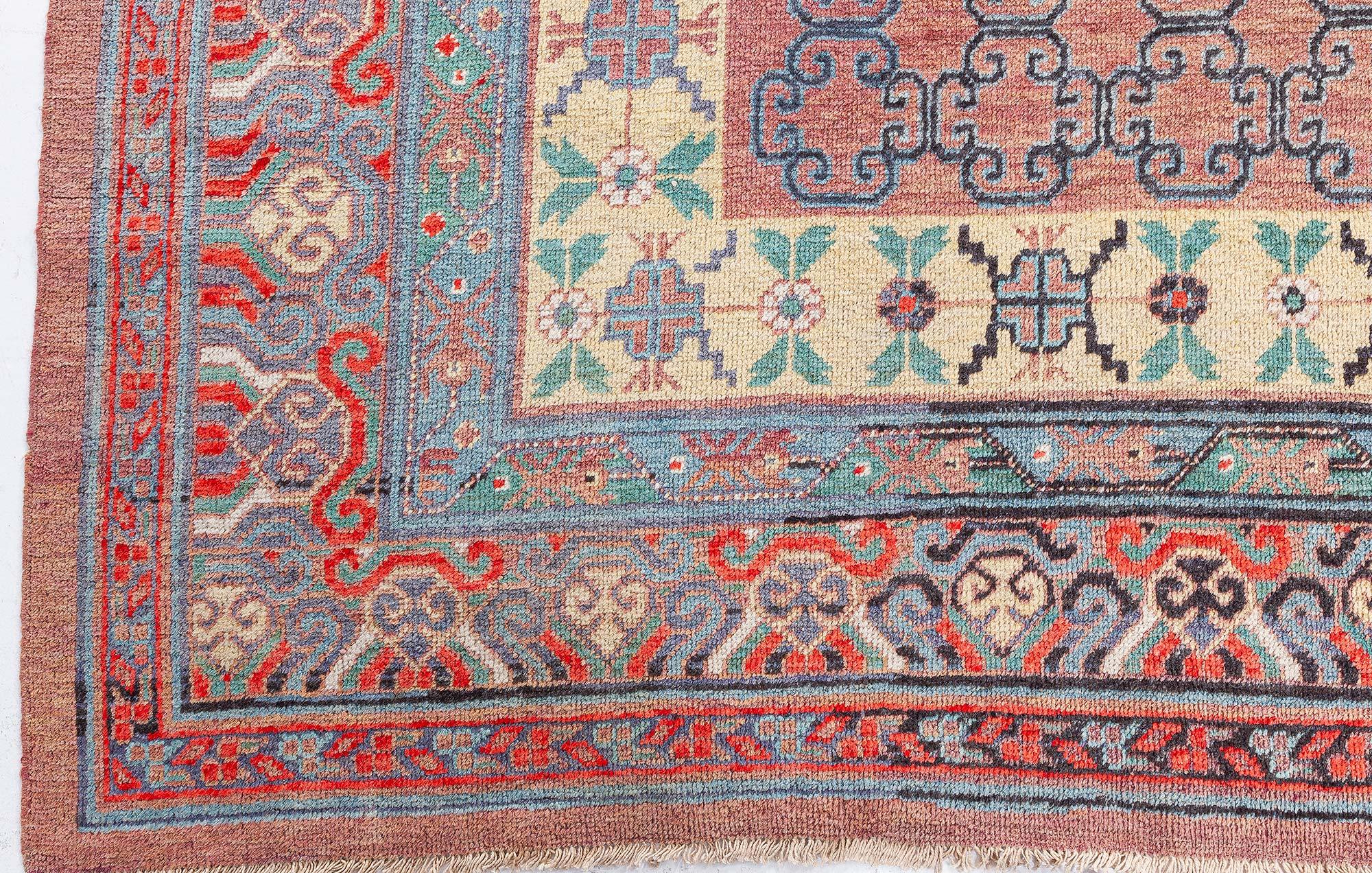 Tissé à la main Tapis ancien Samarkand 'Khotan' en laine fait à la main Doris Leslie Blau en vente