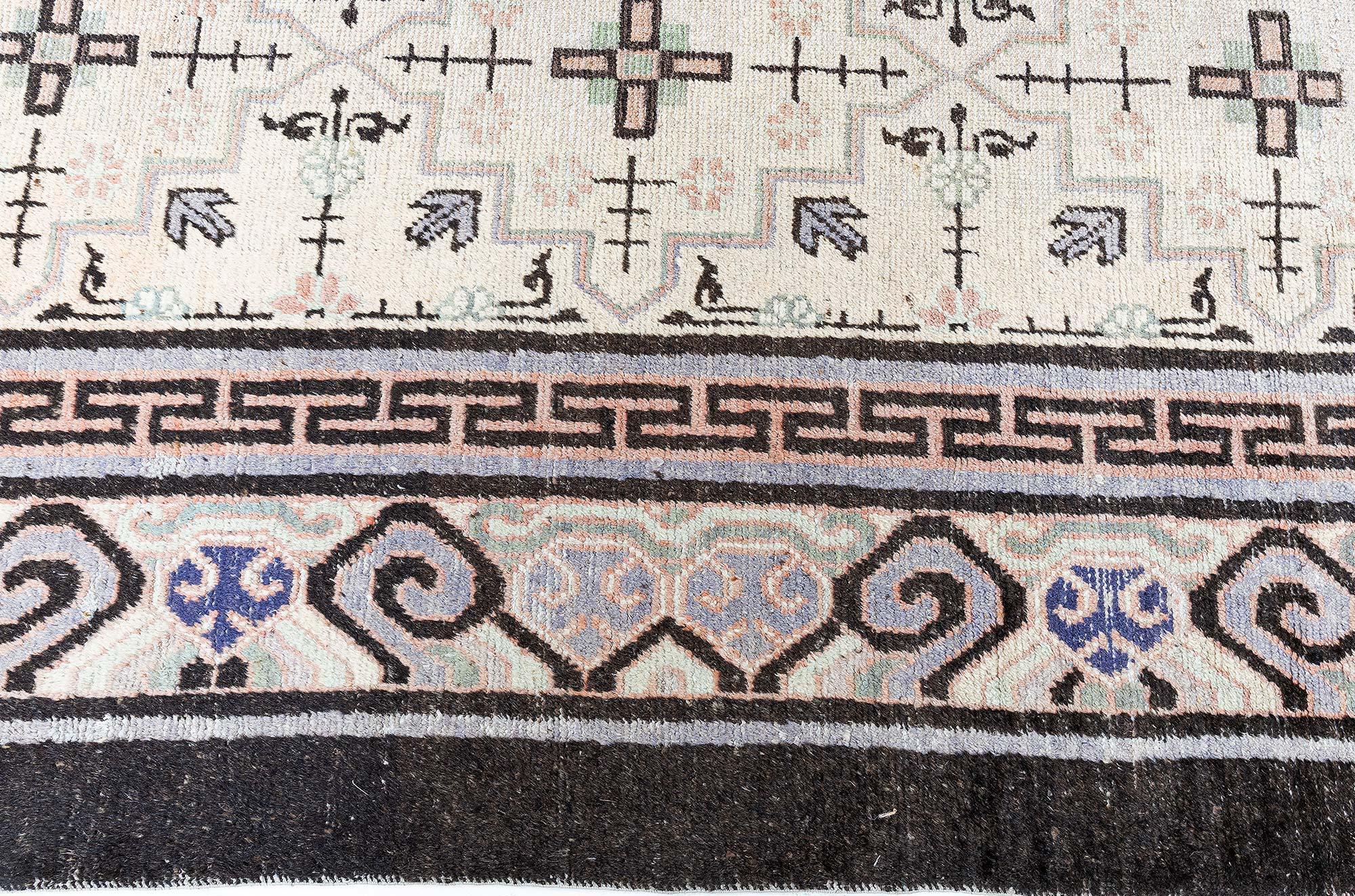 Hand-Knotted Doris Leslie Blau Antique Samarkand (Khotan) Rug For Sale