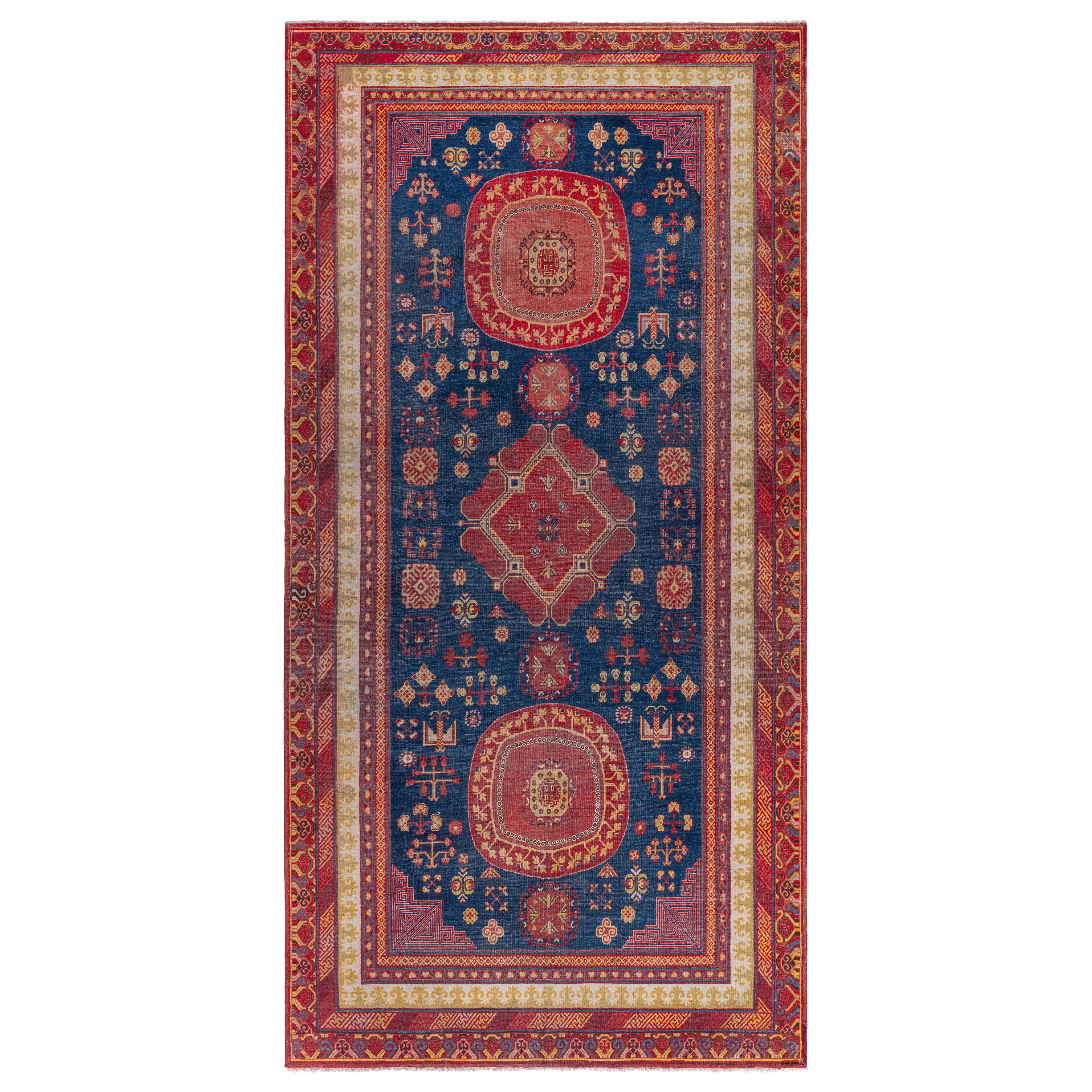 Doris Leslie Blau Tapis ancien Samarkand Khotan en vente