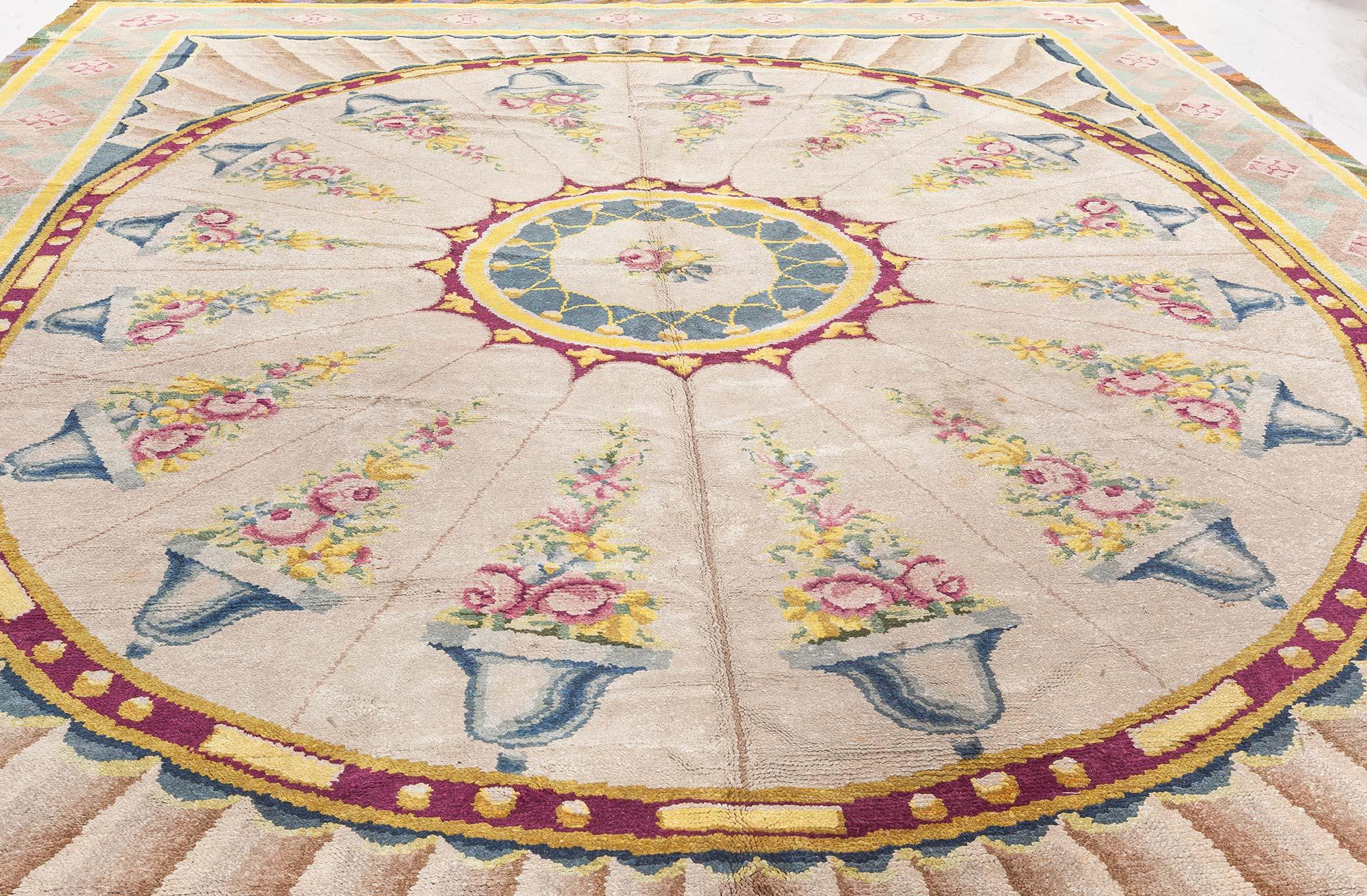 Annodato a mano Tappeto vintage spagnolo Doris Leslie Blau in vendita