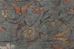 Doris Leslie Blau Antique Sultanabad Allover Floral Cream Beige Rug - c. 1910