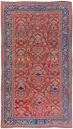 Doris Leslie Blau: Antiker Sultanabad-Teppich mit durchgehendem Blumenmuster in Creme – um 1900