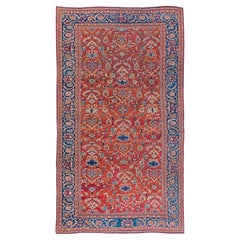 Doris Leslie Blau Antique Sultanabad Allover Floral Cream Rug - c. 1900