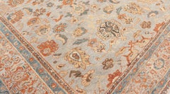 Doris Leslie Blau Antique Sultanabad Allover Floral Gray Rug - c. 1920