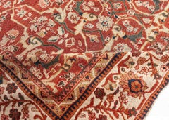 Doris Leslie Blau Antique Sultanabad Allover Floral Ivory Carpet - c. 1920