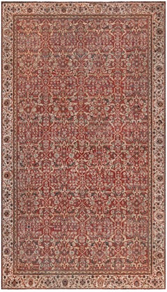 Doris Leslie Blau Antique Sultanabad Allover Floral Ivory Carpet - c. 1920