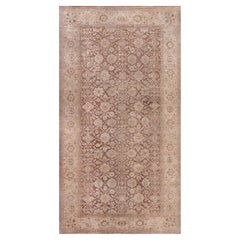 Doris Leslie Blau Antique Sultanabad Allover Floral Light Beige Rug - c. 1920