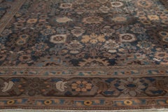 Doris Leslie Blau Antique Sultanabad Allover Floral Pale Sand Carpet - c. 1880