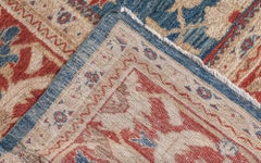 Doris Leslie Blau Antique Sultanabad Allover Floral Warm Tan Rug - c. 1890