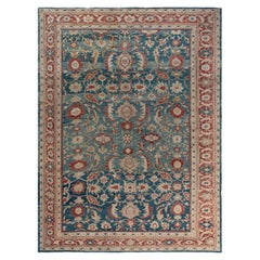 Doris Leslie Blau Antique Sultanabad Allover Floral Warm Tan Rug - c. 1890