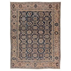 Doris Leslie Blau Antique Sultanabad Allover Floral Warm Tan Rug - c. 1900