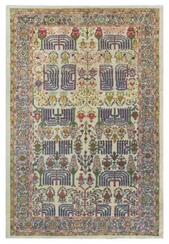 Doris Leslie Blau Antique Sultanabad Allover Geometric Ivory Carpet - c. 1920